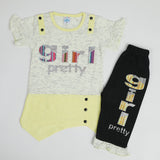 Girls Half Sleeves Suit - Yellow, Girls Suits, Chase Value, Chase Value