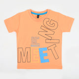 Boys Half Sleeves T-Shirt - Orange, Boys T-Shirts, Chase Value, Chase Value