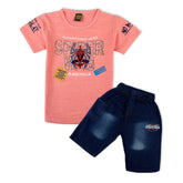 Valuable Boys Half Sleeves Suit - Peach, Boys Sets & Suits, Chase Value, Chase Value