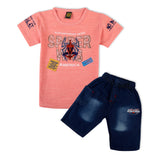 Valuable Boys Half Sleeves Suit - Peach, Boys Sets & Suits, Chase Value, Chase Value