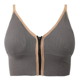 Women's Sport Zip Bra - Grey, Women Sports Bra, Chase Value, Chase Value
