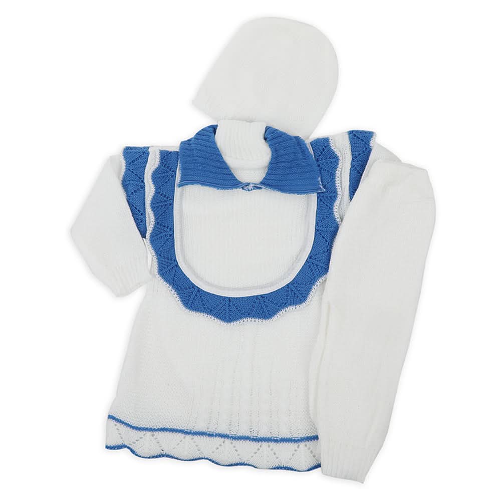 Newborn Girls Full Sleeves Sweater Suit - Blue, Newborn Girls Sets & Suits, Chase Value, Chase Value