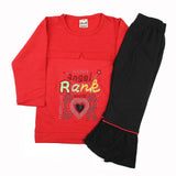 Girl Full Sleeves Tight Suit - Red, Girls Suits, Chase Value, Chase Value