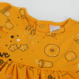 Newborn Girls Frock - Mustard, Newborn Girls Frocks, Chase Value, Chase Value