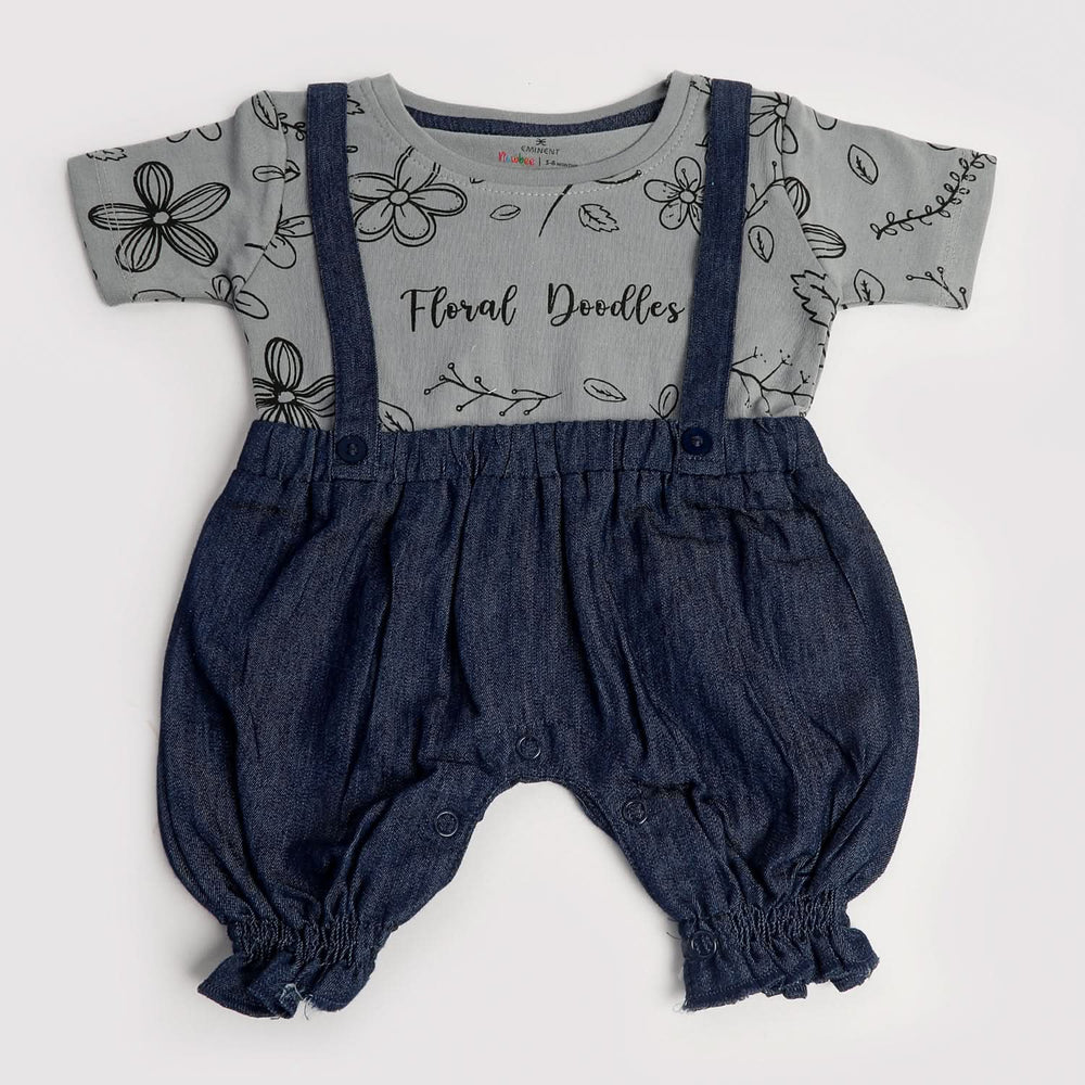 Eminent Newborn Girls Half Sleeves Romper - Gray, Newborn Girls Rompers, Eminent, Chase Value