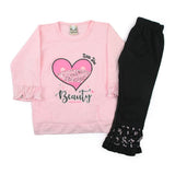 Girl Full Sleeves Tight Suit - Baby Pink, Girls Suits, Chase Value, Chase Value