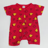 Newborn Girls Romper 1Pcs - Dark Pink, Newborn Girls Rompers, Chase Value, Chase Value