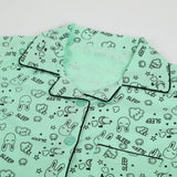 Girls Night Suit - Cyan, Girls Suits, Chase Value, Chase Value