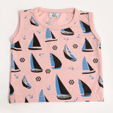 Newborn Boys Sando - Pink, Newborn Boys Shirts & T-Shirts, Chase Value, Chase Value
