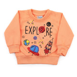Newborn Boys Full Sleeves T-shirt - Peach, Newborn Boys Shirts & T-Shirts, Chase Value, Chase Value