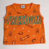 Newborn Boys Sando - Orange, Newborn Boys Shirts & T-Shirts, Chase Value, Chase Value