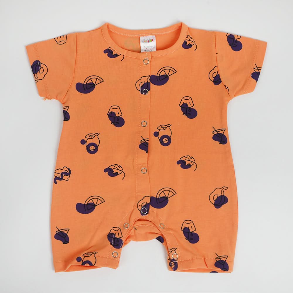 Newborn Girls Romper 1Pcs - Orange, Newborn Girls Rompers, Chase Value, Chase Value