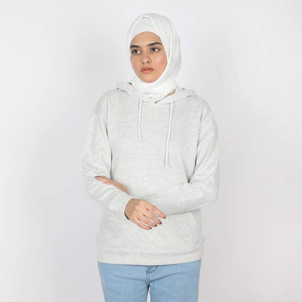 Women's Full Sleeves Hoodie Jacket - Grey, Women Jackets, Chase Value, Chase Value