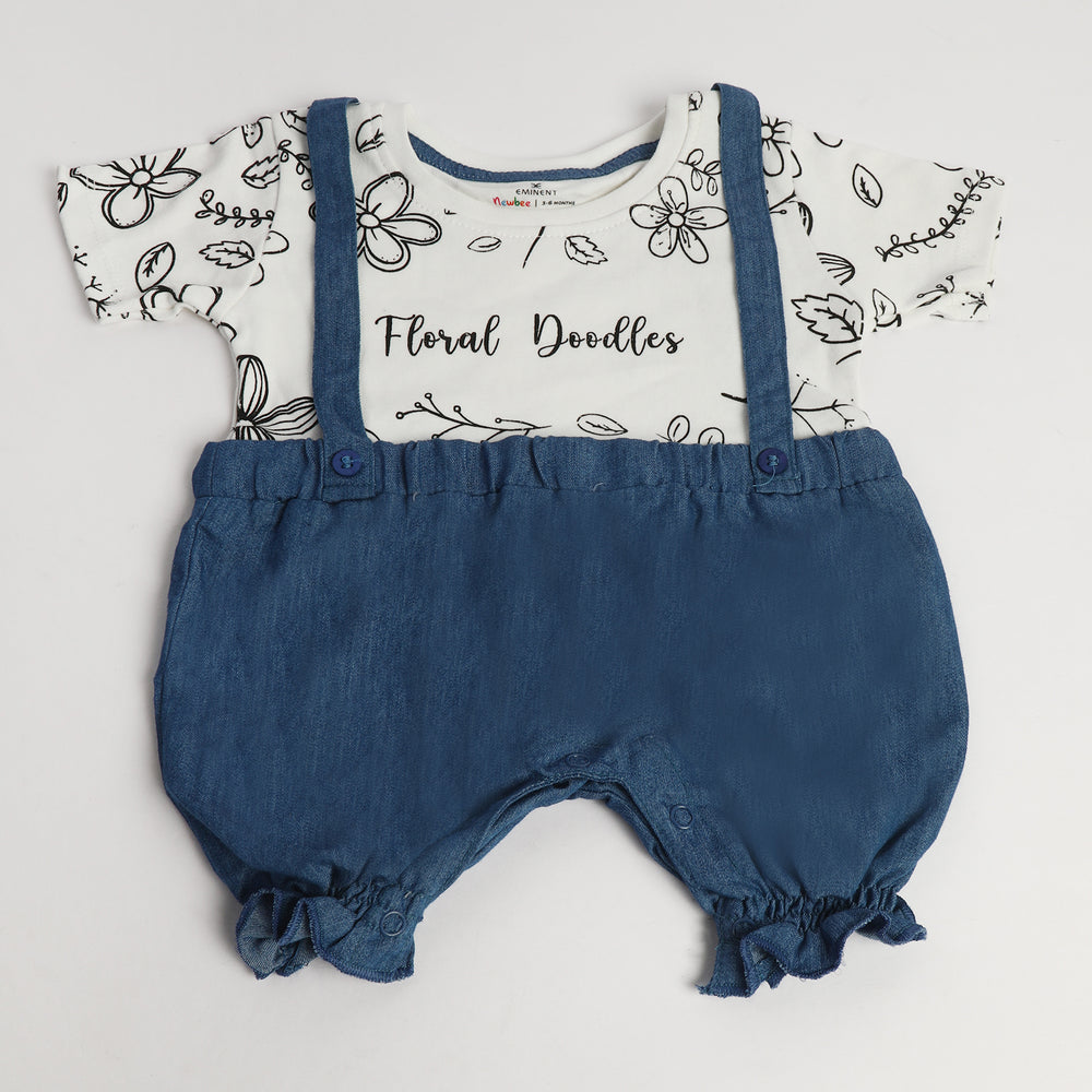 Eminent Newborn Girls Half Sleeves Romper - Off White, Newborn Girls Rompers, Eminent, Chase Value