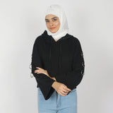 Women's Full Sleeves Hoodie Jacket - Black, Women Sweatshirts & Hoodies, Chase Value, Chase Value