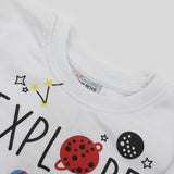 Newborn Boys Full Sleeves T-shirt - White, Newborn Boys Shirts & T-Shirts, Chase Value, Chase Value