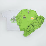 Girls Full Sleeves 3pcs Suit - Green, Girls Suits, Chase Value, Chase Value