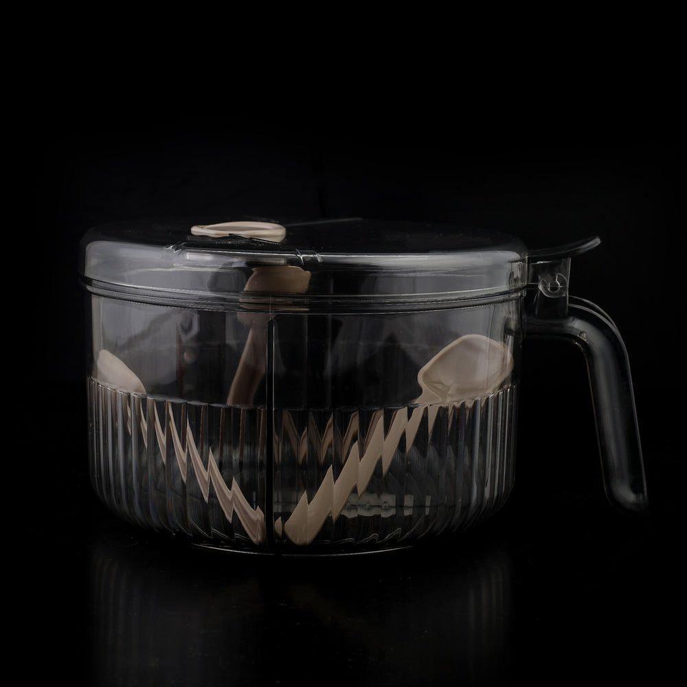 Spice Box 4 Section Round Shape - Grey, Spice Boxes, Chase Value, Chase Value