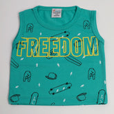 Newborn Boys Sando - Sea Green, Newborn Boys Shirts & T-Shirts, Chase Value, Chase Value