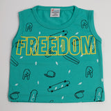 Newborn Boys Sando - Sea Green, Newborn Boys Shirts & T-Shirts, Chase Value, Chase Value