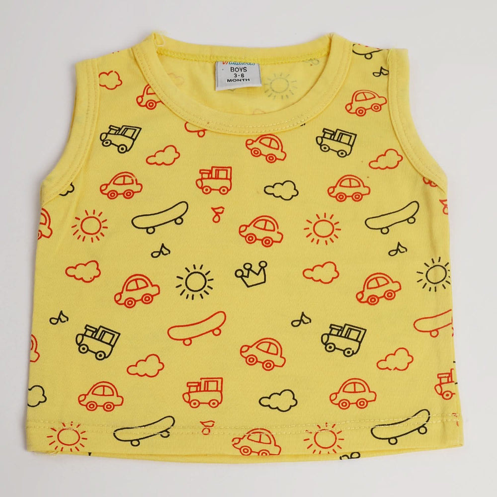 Newborn Boys Sando - Yellow, Newborn Boys Shirts & T-Shirts, Chase Value, Chase Value
