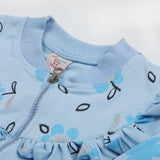 Girls Full Sleeves 3pcs Suit - Blue, Girls Suits, Chase Value, Chase Value