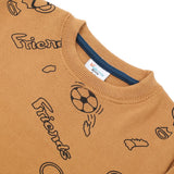 Boys Full Sleeves Sweat Shirt - Brown, Boys Hoodies & Sweat Shirts, Chase Value, Chase Value