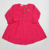 Girls Full Sleeves Woven Top - Pink, Girls Tops, Chase Value, Chase Value