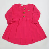 Girls Full Sleeves Woven Top - Pink, Girls Tops, Chase Value, Chase Value