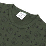 Newborn Boys Round Neck Half Sleeves Night Suit - Dark Green, Newborn Boys Sets & Suits, Chase Value, Chase Value