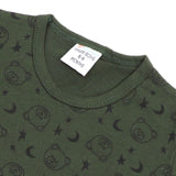 Newborn Boys Round Neck Half Sleeves Night Suit - Dark Green, Newborn Boys Sets & Suits, Chase Value, Chase Value