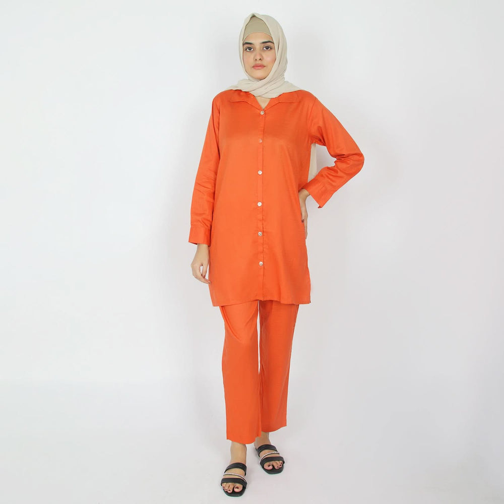 Women's Stitched Shalwar Suit - Rust, Women Shalwar Suits, Chase Value, Chase Value