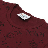 Newborn Boys Round Neck Half Sleeves Night Suit - Maroon, Newborn Boys Sets & Suits, Chase Value, Chase Value