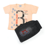 Newborn Boys Half Sleeves Suit - Fawn, Newborn Boys Sets & Suits, Chase Value, Chase Value