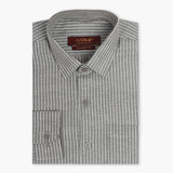 Men's Formal Stamp Stripe Shirt - Grey, Men's Shirts, Chase Value, Chase Value