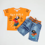 Newborn Boys Denim Suit - Orange, Newborn Boys Sets & Suits, Chase Value, Chase Value