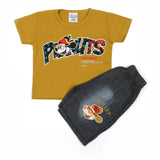 Newborn Boys Half Sleeves Suit - Mustard, Newborn Boys Sets & Suits, Chase Value, Chase Value