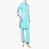 Girls Teens Embroidered Stitched 2Pcs Shalwar Suit - Sea Green, Women Shalwar Suits, Chase Value, Chase Value