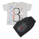 Newborn Boys Half Sleeves Suit - Grey, Newborn Boys Sets & Suits, Chase Value, Chase Value