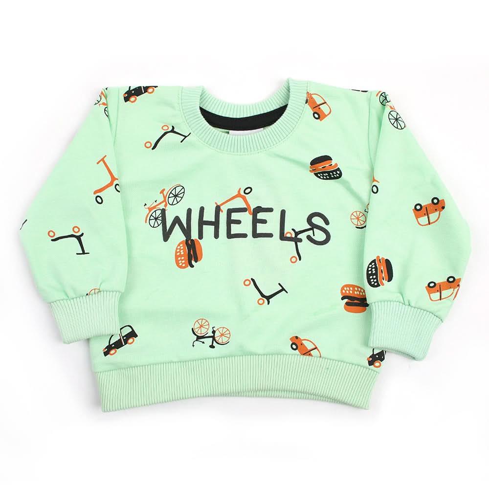 Newborn Boys Full Sleeves T-Shirt - Cyan, Newborn Boys Shirts & T-Shirts, Chase Value, Chase Value