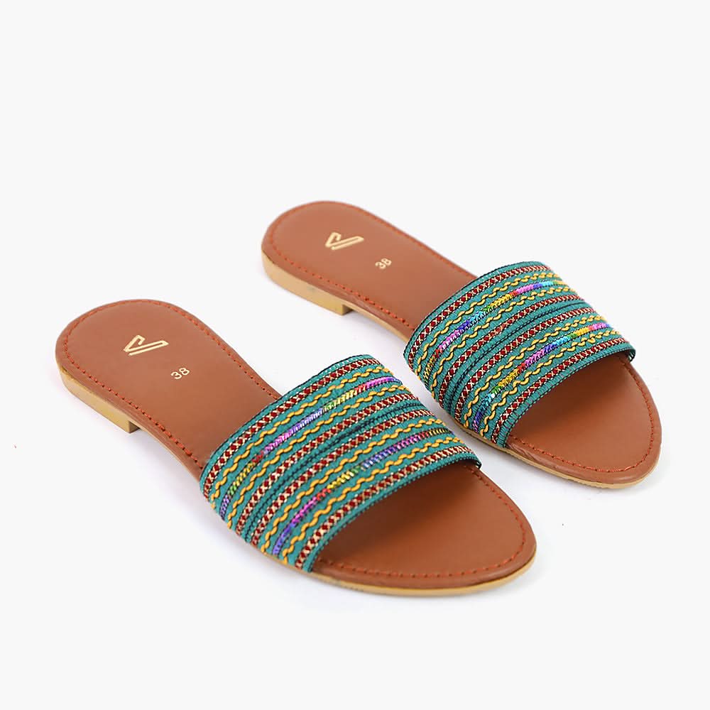 Women's Slipper - Sea Green, Women Slippers, Chase Value, Chase Value
