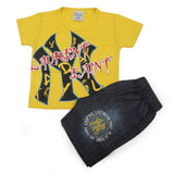 Newborn Boys Half Sleeves Suit - Yellow, Newborn Boys Sets & Suits, Chase Value, Chase Value