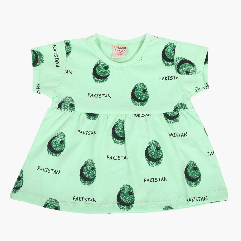 Newborn Girls Independence Frock - Green, Newborn Girls Frocks, Chase Value, Chase Value
