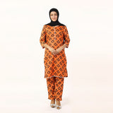 Women'S Printed Co-Ord Set Suit - Orange, Women Co-Ord Set, Chase Value, Chase Value