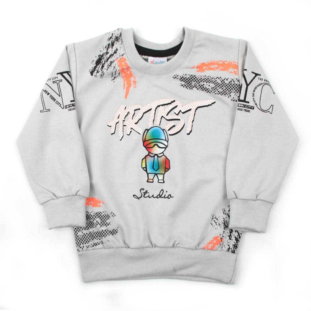 Boys Full Sleeves SweatShirt - Grey, Boys Hoodies & Sweat Shirts, Chase Value, Chase Value