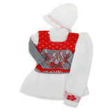 Newborn Girls Full Sleeves Sweater Suit - Red, Newborn Girls Sets & Suits, Chase Value, Chase Value