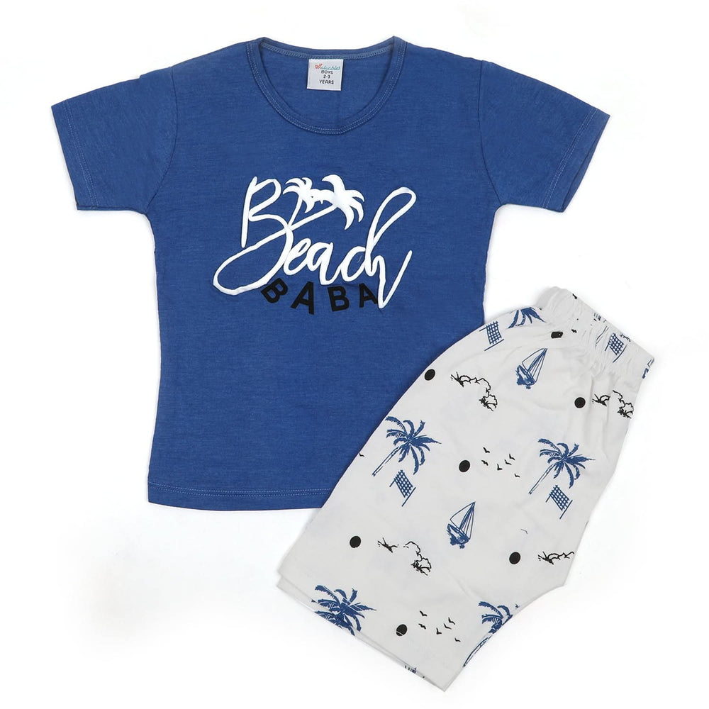 Boys Half Sleeves Short Suit - Blue, Boys Sets & Suits, Chase Value, Chase Value