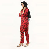 Women'S Printed Co-Ord Set Suit - Red, Women Co-Ord Set, Chase Value, Chase Value