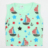 Newborn Boys Sando - Light Green, Newborn Boys Shirts & T-Shirts, Chase Value, Chase Value