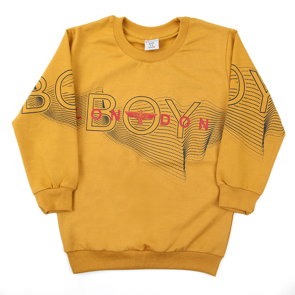 Boys Full Sleeves SweatShirt - Mustard, Boys Hoodies & Sweat Shirts, Chase Value, Chase Value